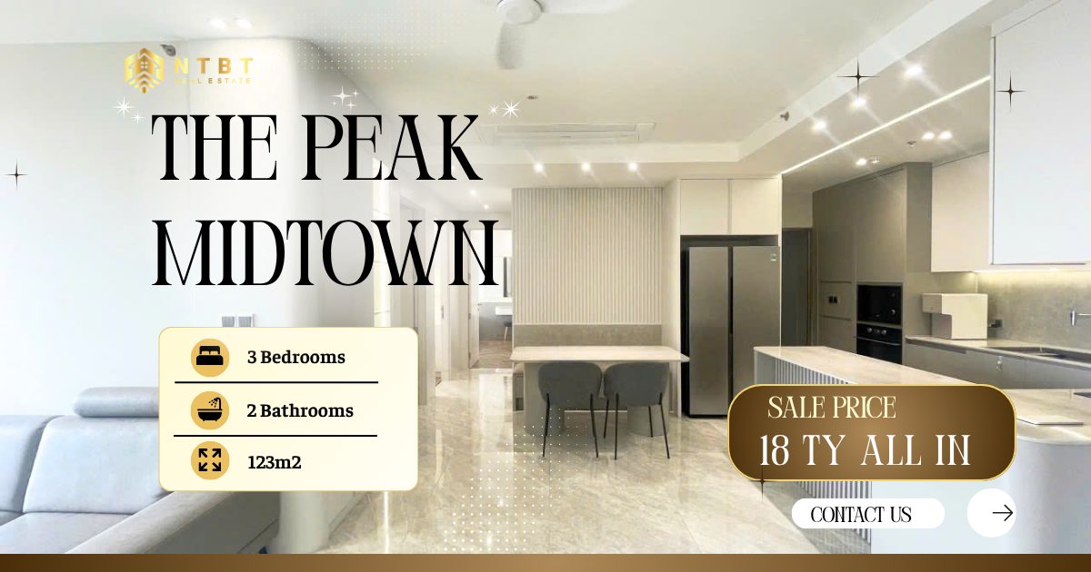 Bán Gấp Căn Hộ 3 Phòng Ngủ Cho Người Nước Ngoài The Peak Midtown – ảnh 1