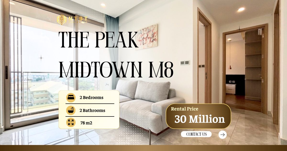 Cho Thuê Căn Hộ The Peak Midtown M8 Phú Mỹ Hưng – 2 Phòng Ngủ – ảnh 1