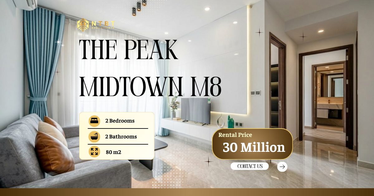 Cho Thuê Căn Hộ The Peak Midtown M8 Phú Mỹ Hưng – 2 Phòng Ngủ – ảnh 1