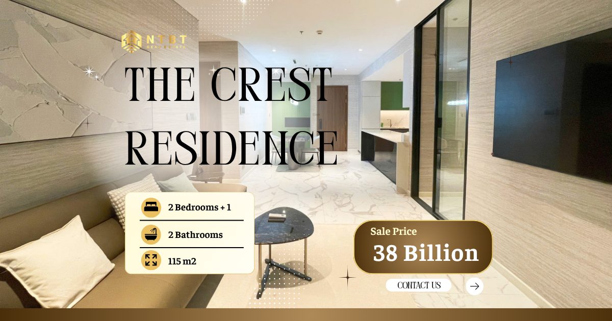 Bán Căn Hộ The Crest Residence Thủ Thiêm – 2 Phòng Ngủ +1 – Người Nước Ngoài Mua Được – ảnh 1