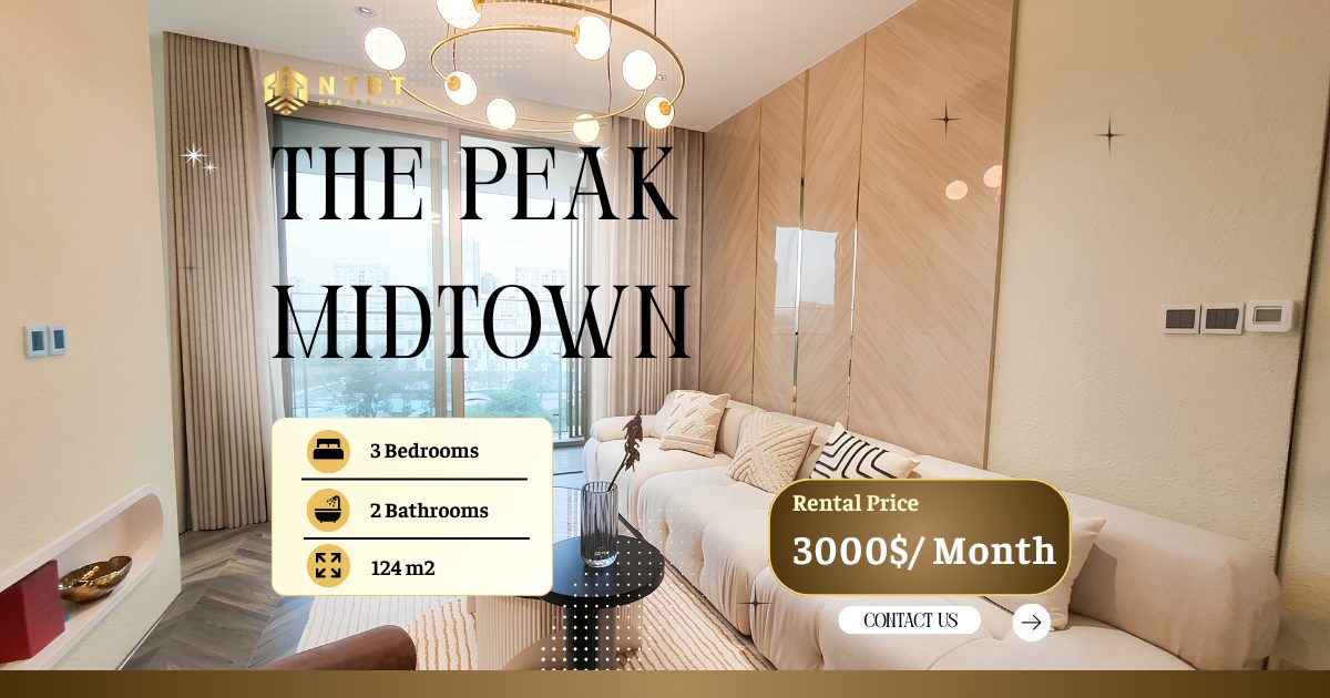 Cho Thuê Căn Hộ 2 Phòng Ngủ Diện Tích Rộng The Peak Midtown – Phú Mỹ Hưng – ảnh 1