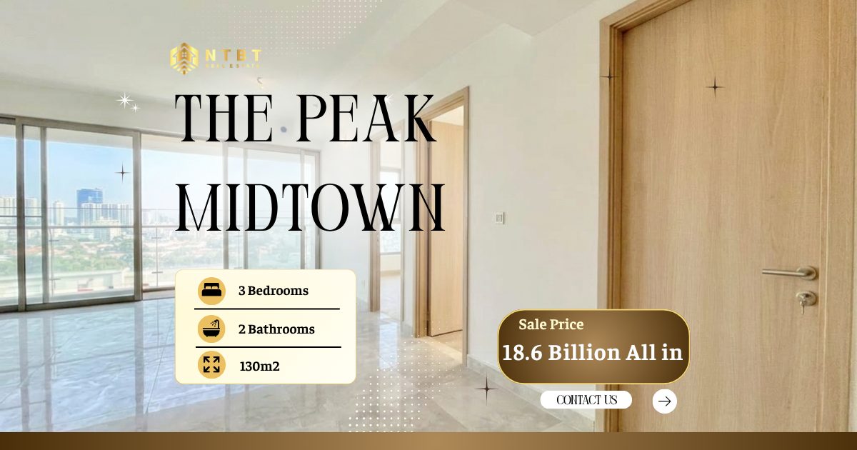 Bán Gấp Căn Hộ 3 Phòng Ngủ Cho Người Nước Ngoài The Peak Midtown – ảnh 1