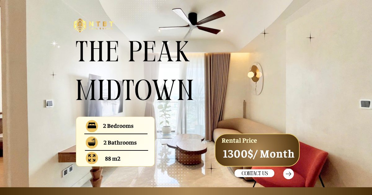 Cho Thuê Căn Hộ The Peak Midtown M8 Phú Mỹ Hưng – 2 Phòng Ngủ – ảnh 1