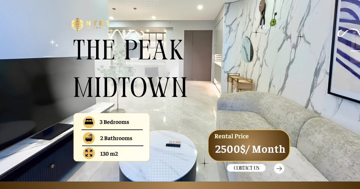 Cho Thuê Căn Hộ 3 Phòng Ngủ Full Nội Thất The Peak Midtown – Phú Mỹ Hưng – ảnh 1