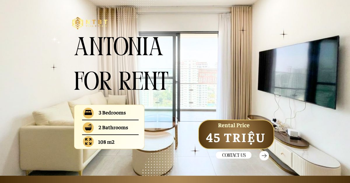 Cho Thuê Căn Hộ 3 Phòng Ngủ The Antonia View Thoáng – ảnh 1