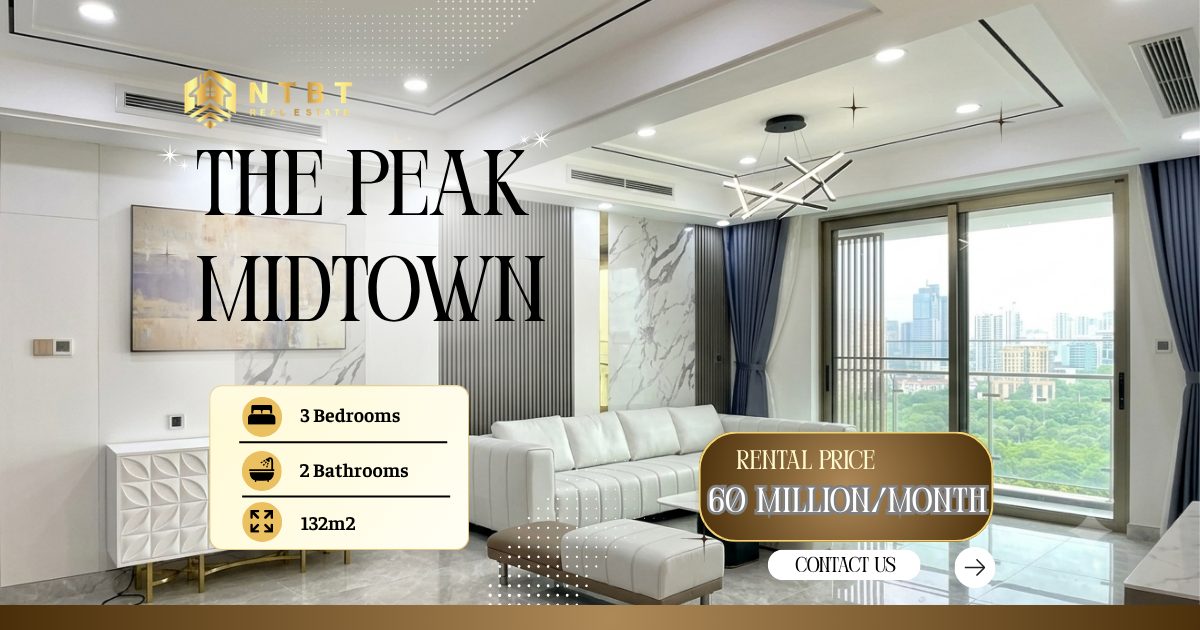 Cho Thuê Căn Hộ 3 Phòng Ngủ Hiện Đại The Peak Midtown M8 – Phú Mỹ Hưng – ảnh 1